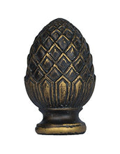 Load image into Gallery viewer, Urbanest Pineapple Lamp Finial, 2-inch Tall, Bronze with Gold Highlight
