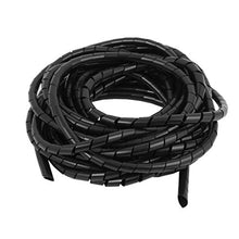 Load image into Gallery viewer, Aexit 10mm Flexible Tube Fittings Spiral Tube Cable Wire Wrap Computer Manage Cord Black Microbore Tubing Connectors 10M Length
