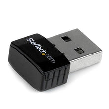 Load image into Gallery viewer, StarTech.com USB 2.0 300 Mbps Mini Wireless-N Network Adapter - 802.11n 2T2R WiFi Adapter - USB Wireless Adapter - N300 Wireless NIC (USB300WN2X2C),Black
