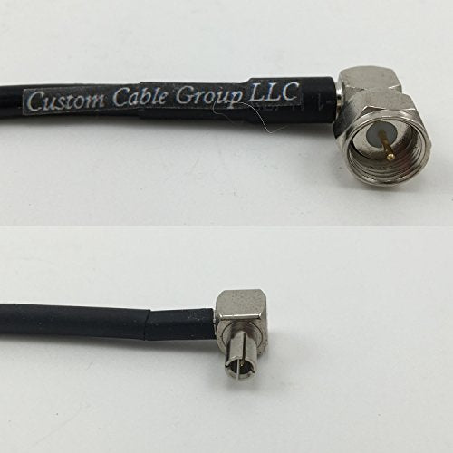 12 inch RG188 F MALE ANGLE to TS9 ANGLE MALE Pigtail Jumper RF coaxial cable 50ohm Quick USA Shipping