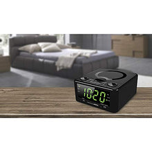 Load image into Gallery viewer, HANNLOMAX HX-300CD Top Loading CD Player, PLL FM Radio, Digital Clock, Dual Alarm, 1.2&quot; Green LED Display, Dual USB Ports for 1A and 2.1A Charging, Aux-in, AC/DC Adapter Included (Black)
