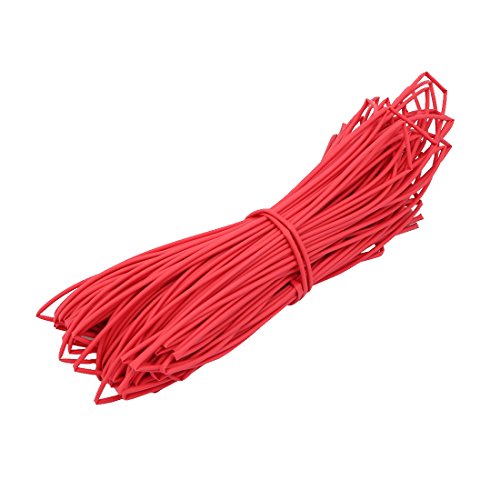 Aexit Polyolefin Heat Electrical equipment Shrinkable Tube Wire Cable Sleeve 50 Meters Length 1.5mm Inner Dia Red