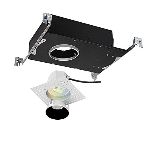 WAC Lighting R3ARDL-N830-BK Aether Round Invisible Trim with LED Light Engine Narrow 25 Beam 3000K Soft White, Black