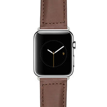 Load image into Gallery viewer, Bandini Replacement Watch Band for Apple Watch 42mm/44mm, Light Brown, Leather, Mat Finish, Tone-on-Tone Stitching, Stainless Steel Buckle, Fits Series 6, 5, 4, 3, 2, 1
