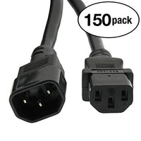 Otimo (30 Pack) 10 Ft Computer Power Cord 5-15P to C-13 Black / SJT 14/3