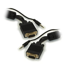 Load image into Gallery viewer, MyCableMart 35ft Premium Tri-Shield VGA &amp; 3.5mm Stereo TRS Audio M/M Combo Cable
