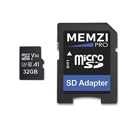 MEMZI PRO 32GB Micro SDHC Memory Card for ASUS ZenFone AR, 5Q, 5Z, 4, 4 Pro, 4 Max, V, Live Cell Phones - High Speed Class 10 100MB/s Read 70MB/s Write V30 A1 UHS-I U3 4K Recording with SD Adapter
