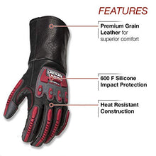 Load image into Gallery viewer, Lincoln Electric Roll Cage Welding/Rigging Gloves | Impact Resistant | Black Grain Leather |

