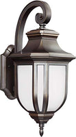 Sea Gull Lighting Generation 8736301-71 Transitional One Light Outdoor Wall Lantern from Seagull-Childress Collection Dark Finish, Large, Antique Bronze