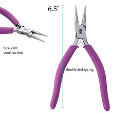Load image into Gallery viewer, The Beadsmith Round Nose Pliers  Wire Workers Series  6.5 inches (165mm)  Polished Steel Head, Elongated Handle &amp; Double-leaf Spring  European Design &amp; Quality  Tool for Jewelry Making
