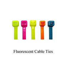 Load image into Gallery viewer, 100 x Fluorescent Pink Cable Ties 300 x 4.8mm / Extra Strong Zip Tie Wraps
