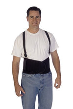 Load image into Gallery viewer, Liberty DuraWear Plain Back Support Belt with Attached Suspenders, Medium, Black
