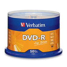 Load image into Gallery viewer, Verbatim Life Series DVD-R Disc Spindle, Pack of 50
