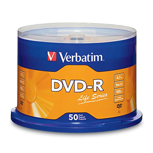 Verbatim Life Series DVD-R Disc Spindle, Pack of 50