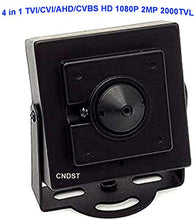Load image into Gallery viewer, CNDST HD1080P 2MP Starlight 0.0001Lux 4-in-1 TVI/CVI/AHD/960H CVBS CCTV Mini Spy Pinhole Security Camera, for 1080P 4-in-1 TVI/AHD/CVI/CVBS/960H DVR, f3.6mm Lens, DC 12V 1A
