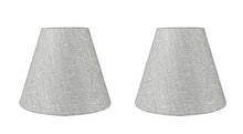 Load image into Gallery viewer, Urbanest Set of 2 3-inch by 6-inch by 5-inch Hardback Chandelier Shade, Metallic Gray
