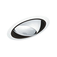 Juno Lighting 619B-WH 6-Inch Standard Slope Eyeball in Black Baffle, White Trim