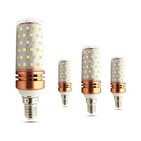 16W E12 Corn Bulbs Candelabra LED Light Bulb (4 Pack)- 80 LEDs 2835 SMD 1600LM Daylight White 6000K Chandelier Decorative Bulb 130 Watt Equivalent for Home Lighting, Non-Dimmable, AC 120V