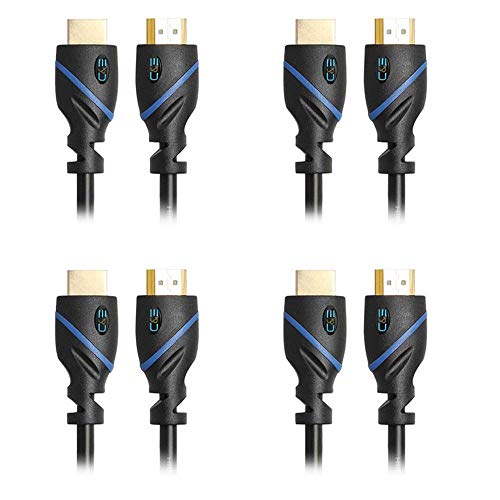 40ft (12.2M) High Speed HDMI Cable Male to Male with Ethernet Black (40 Feet/12.2 Meters) Supports 4K 30Hz, 3D, 1080p and Audio Return CNE514291 (4 Pack)
