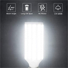 Load image into Gallery viewer, 40W Corn LED Light Bulbs (300W Equivalent),4-Pack,E26/E27 Base, AC85-265V,Ultra Bright 6000K Cool White for Indoor Outdoor Large Area Garage Factory Warehouse High Bay
