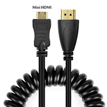 Load image into Gallery viewer, UCEC 11.81&quot;/30cm Coiled Mini HDMI to Full HDMI Cable for Atomos Ninja Star Recorder Cameras
