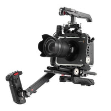Load image into Gallery viewer, JTZ DP30 Camera Cage with 15mm Rail Rod Baseplate Rig and Top Handle + Electronic Handle Grip + Shoulder Pad Extension Arm Bracket Support for Blackmagic Cinema Camera BMCC Camera
