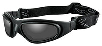 Wiley X SG-1 Goggles, Smoke Grey/Clear, V Cut/Matte Black
