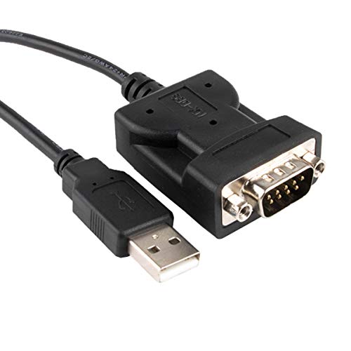 USB A Male to DB9 Male RS232 Serial Converter Adapter Cable with CP2102 Chipset for POS Scanner Barcoder Modem Printer Support Win7 8 8.1 10 Android Mac Linux (Chipset:FT232RL+ZT213)