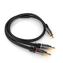 Load image into Gallery viewer, KabelDirekt RCA Stereo Cable, Cord (20 feet Long, 1 RCA Male to 2 RCA Male Audio Cable, Digital &amp; Analogue, Double Shielded, Pro Series) Supports (Subwoofers, Home Theater, Hi-Fi)
