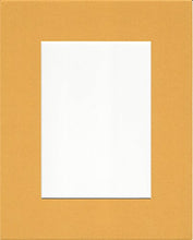 Load image into Gallery viewer, Pack of 5 11x14 Sun Yellow Picture Mats with White Core for 8x10 Pictures
