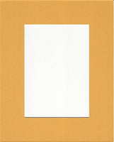 Pack of 5 8x10 Sun Yellow Picture Mats with White Core for 5x7 Pictures