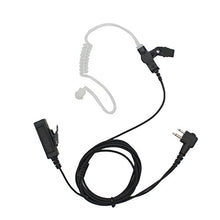 Load image into Gallery viewer, GoodQbuy 3&#39; 2-Wire Coil Earbud Audio Mic Surveillance Kit for Motorola Two-Way Radio 2-Pin GP300 CP200 PR400 CLS1110
