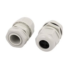Load image into Gallery viewer, Aexit 5 Pcs Transmission M20x1.5mm 4 Holes Nylon Adjustable Cables Gland Fixing Connector Gray
