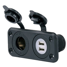 Load image into Gallery viewer, Marinco SeaLink Deluxe Dual USB Charger &amp; 12V Receptacle Marine, Boating Equipment
