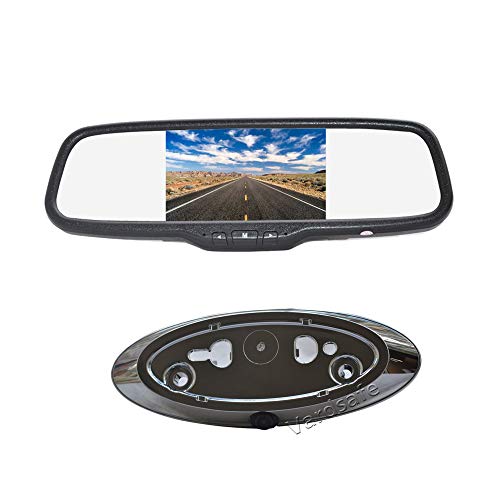 Vardsafe VS668C Emblem Reverse Backup Camera & 5 Inch Clip-on Rear View Mirror Monitor for Ford Ranger (2011-2018)