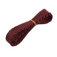 Aexit 20mm PET Tube Fittings Cable Wire Wrap Expandable Braided Sleeving Black Red 1 Microbore Tubing Connectors Meter Length