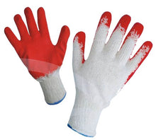 Load image into Gallery viewer, GF Gloves 3106-300 Economical String Knit Latex Dipped Palm Gloves, Nitrile Coated Work Gloves for General Purpose, One Size, Red (Pack of 300)
