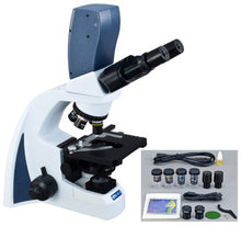 Load image into Gallery viewer, OMAX 40X-2000X Digital LED Infinity Digital Compound Microscope with 30 Degree Siedentopf Viewing Head and 5.0MP Built-in USB Camera
