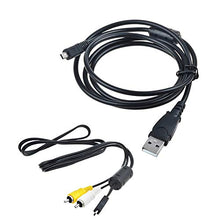 Load image into Gallery viewer, Accessory USA USB Data SYNC +A/V TV Cable Cord for Panasonic Camera Lumix DMC-FP7/D DMC-ZS20/k
