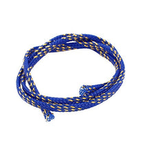 Load image into Gallery viewer, Aexit 4mm Dia Tube Fittings Tight Braided PET Expandable Sleeving Cable Wrap Sheath Golden Blue Microbore Tubing Connectors 5CM Length
