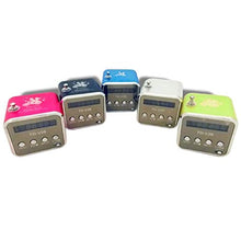 Load image into Gallery viewer, Mini Cube Speaker mp3 / Radio Speaker with LCD Blue
