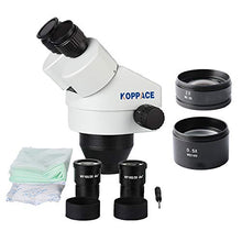 Load image into Gallery viewer, KOPPACE 3.5X-90X Binocular Stereo Microscope Single arm Bracket Mobile Phone Repair Microscope Includes WF10X WF20X Eyepiece
