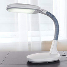 Load image into Gallery viewer, Lavish Home 72-L1195 Sunlight Desk Lamp with Dimmer Switch, 26&quot; x 9.5&quot; x 7&quot;, White/LED
