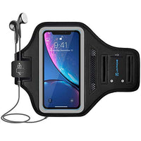 LOVPHONE Armband for iPhone 13/13 Pro/12/12 Pro/11/11 Pro/iPhone XR,Waterproof Sport Outdoor Gym Running Key Holder Card Slot Phone Case Bag Armband,Water Resistant and Sweat-Proof (Gray)
