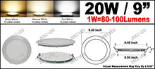 Load image into Gallery viewer, ZEEZ Lighting - 20W 9&quot; (OD 9.40&quot; / ID 8.50&quot;) Round Warm White Non-Dimmable LED Recessed Ceiling Panel Down Light Bulb Slim Lamp Fixture - 10 Packs
