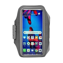 Load image into Gallery viewer, Water Resistant Cell Phone Armband Case for iPhone X, Xs, 8, 7, 6, 6S Samsung Galaxy S9, S8, S7, S6, A8 with Adjustable Elastic Band for Running, Walking, Hiking (Grey)
