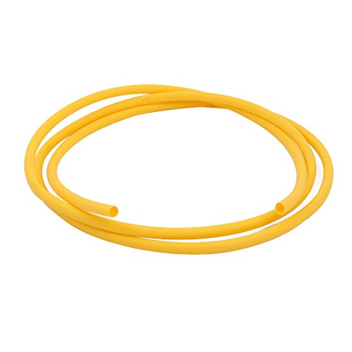 Aexit 2M Length Electrical equipment Inner Dia 6.4mm Polyolefin Heat Shrinkable Tube Sleeving Yellow
