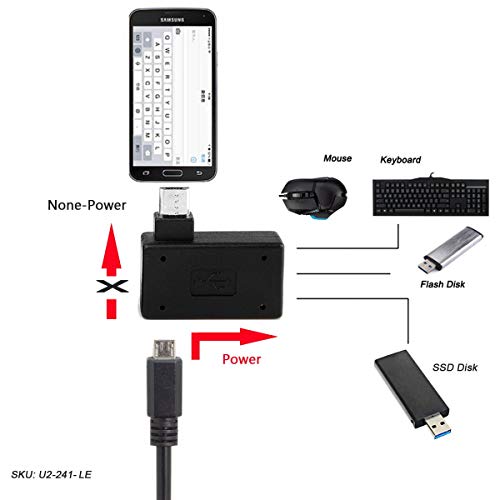 Samsung Galaxy S3 S4 S5 micro-USB OTG right-angle cable