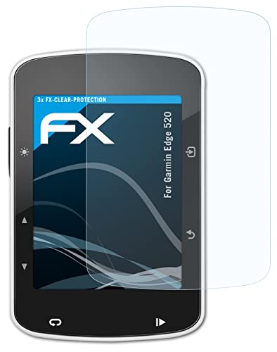 atFoliX Screen Protection Film Compatible with Garmin Edge 520 Screen Protector, Ultra-Clear FX Protective Film (3X)