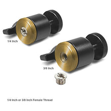 Load image into Gallery viewer, LimoStudio [2 Pack] Aluminum Alloy 360 Swivel Rotating Mini Ball Head with Lock and 1/4 and 3/8 Inch Female Thread Base Bottom, 1/4 Inch Screw Top, Camera Mounting Adapter, Cleaning Cloth, AGG2350
